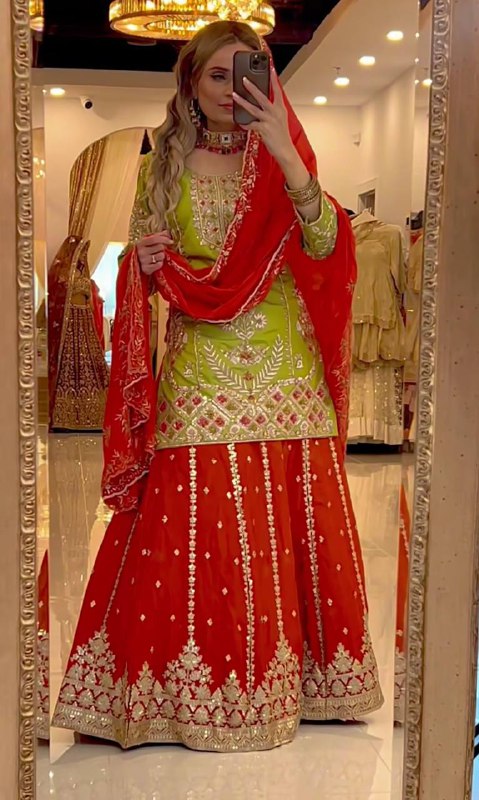 Heavy Sequence Work Chinnon Silk Palazzo Suit for Women & Festive Ethnic Wear