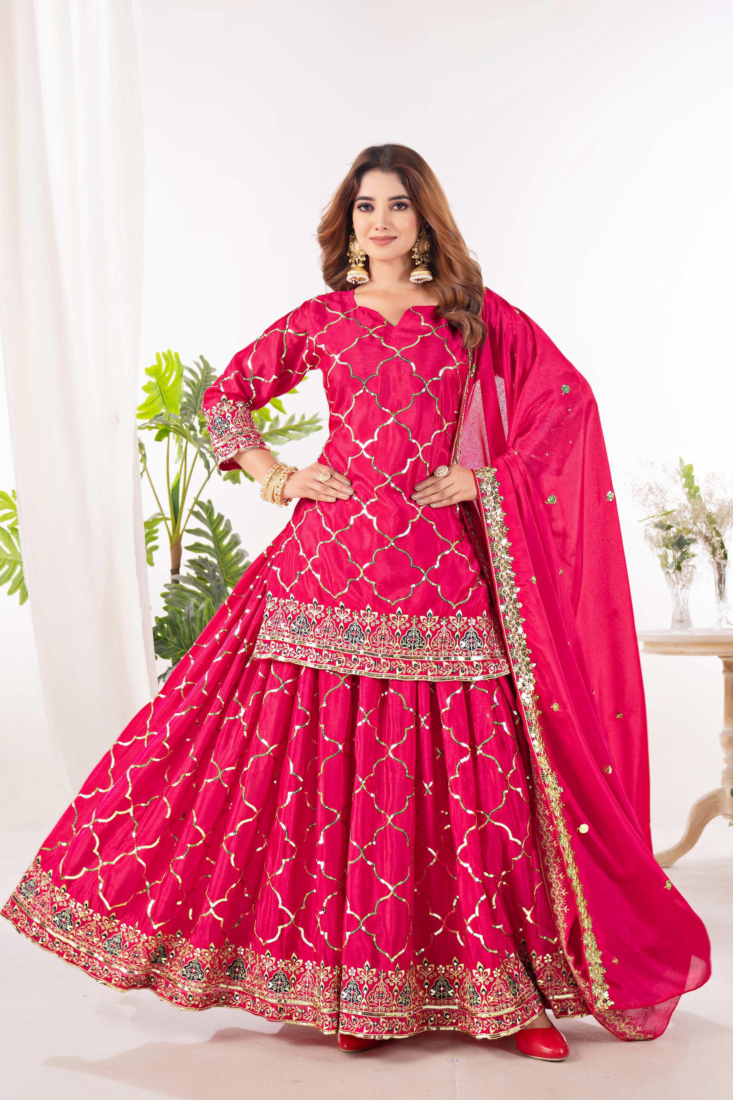 Wear our glowing yellow sharara outfit and shine brighter than the sun.