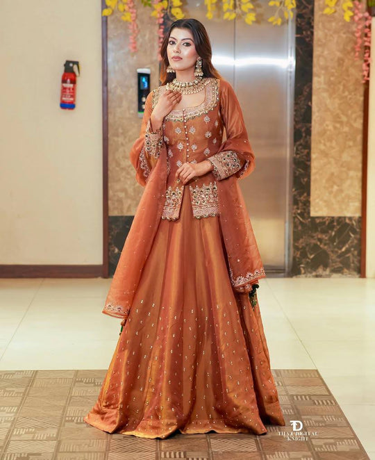 Amrapali Trend beautiful sharara suit with embroidery is both traditional and elegant, making it perfect for weddings, cultural events, and happy times.