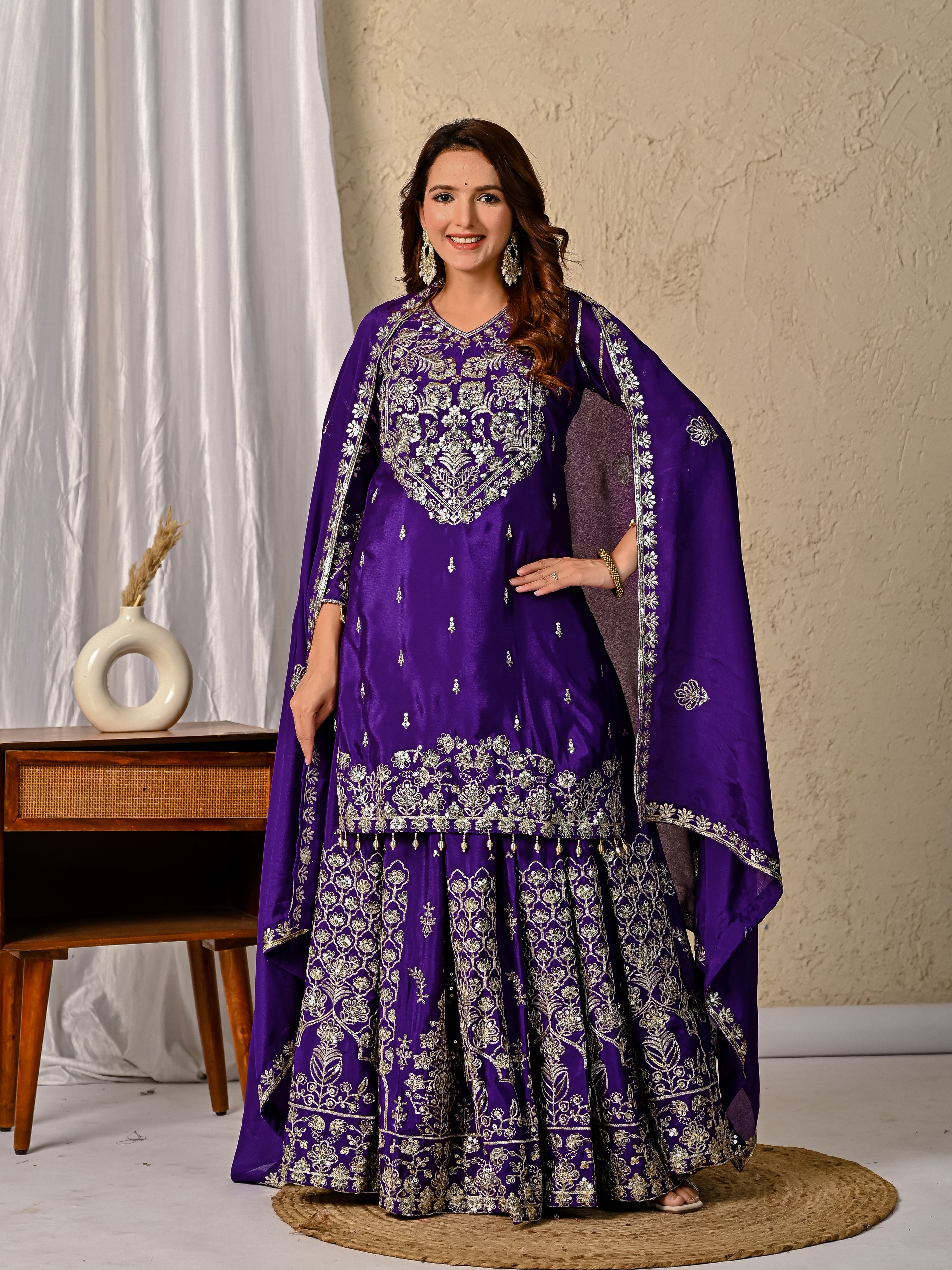  #ShararaTrend #StyleInEthnic #LehengaStyleSuit

