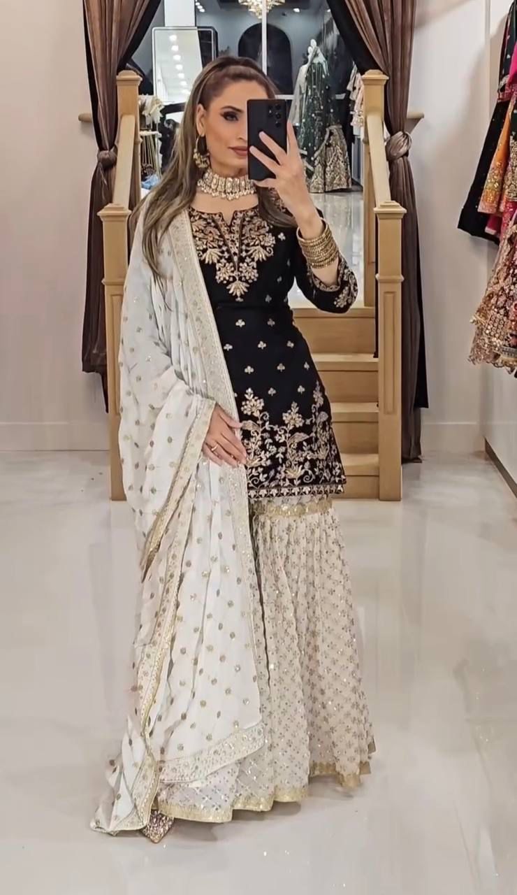 #WeddingWear
#FestiveWear
#PartyWear
#EidLook
#MehendiOutfit
#HaldiLook
#EngagementOutfit
#ReceptionLook
#BridalSharara
#LuxuryEthnicWear