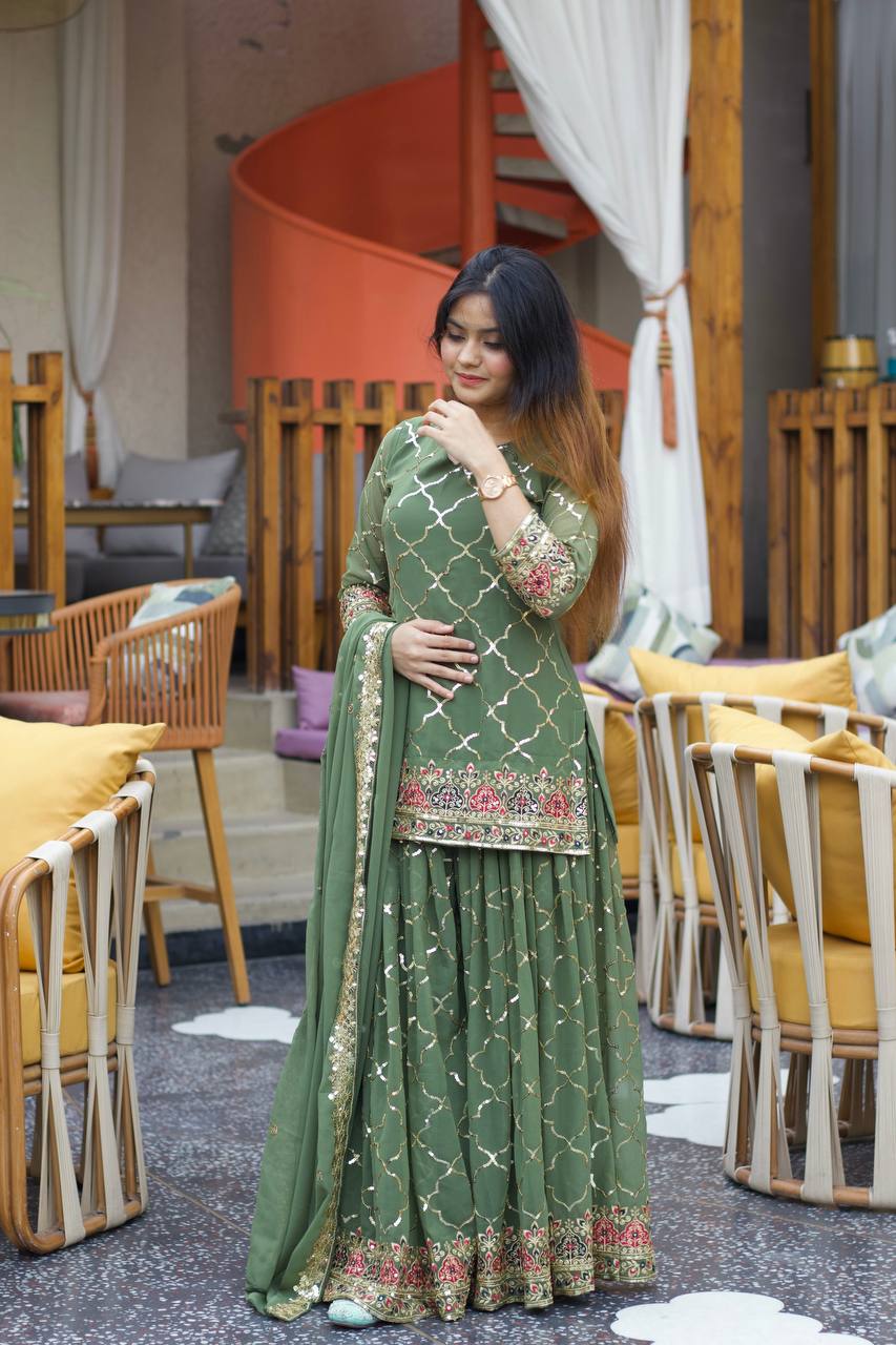 Chic sharara dress
Handcrafted sharara
Indian wedding wear
Green embroidered dress
Glamorous sharara suit
Ethnic green outfit
Beautiful sharara design
Indian festive wear
Embroidered ethnic suit
Designer bridal sharara
Green traditional dress
Stylish sharara set
Green ethnic suit with embroidery
Wedding celebration outfit
Elegant traditional suit
Green sharara with embellishments
Stunning bridal sharara
Green ceremonial dress