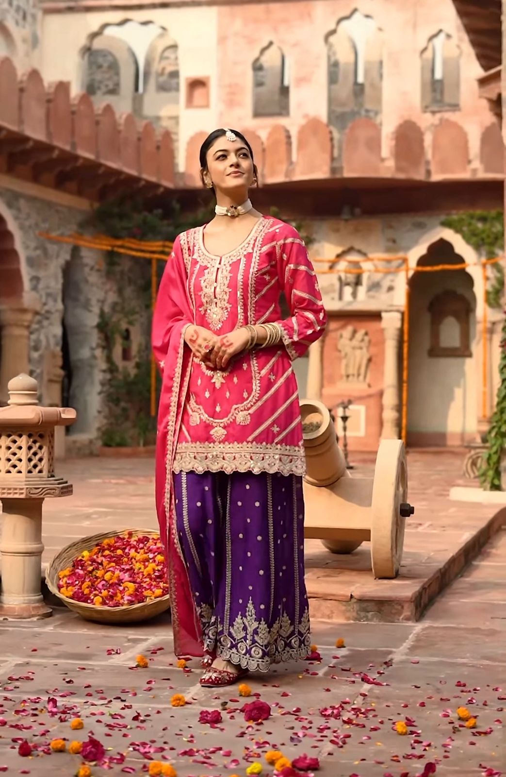 Graceful Pink & Purple Sharara Suit for Women  Perfect for Weddings & Festive Wear