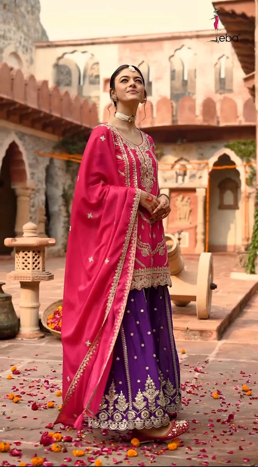 Graceful Pink & Purple Sharara Suit for Women  Perfect for Weddings & Festive Wear