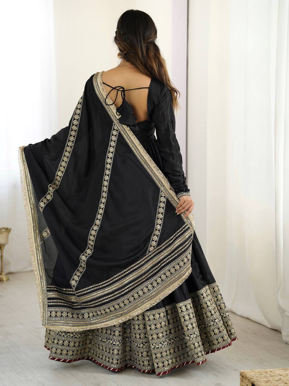 Royal White Floor-Length Anarkali Dress for Festive & Wedding Wear