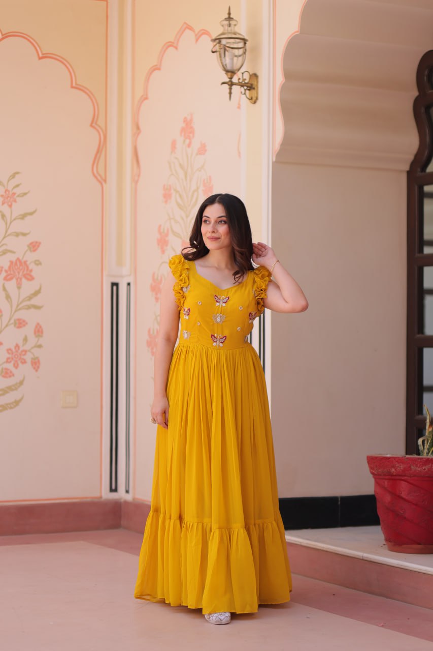 Sunshine Gown Look for Haldi & Day Functions
