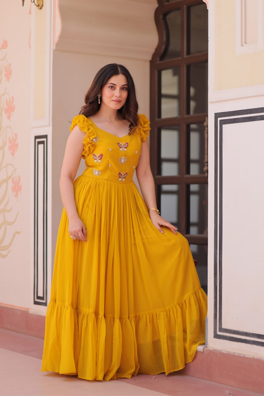 Sunshine Gown Look for Haldi & Day Functions