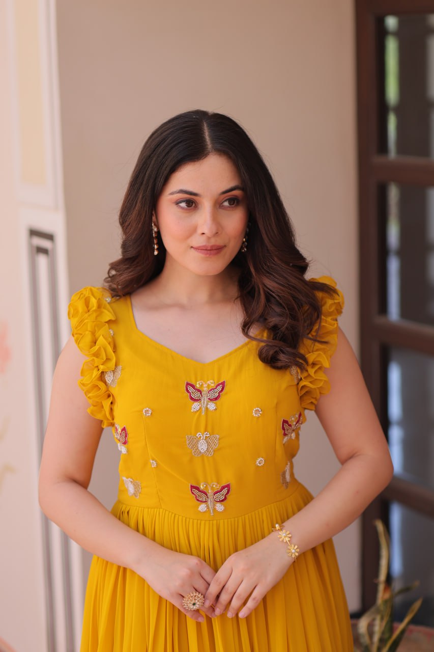 Sunshine Gown Look for Haldi & Day Functions